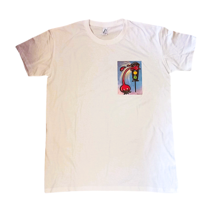 La Pupazza brand: t-shirt bianca Semaforopomodoro