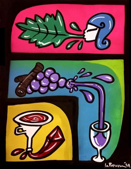 La Pupazza, Movimenti magici a Milano, spray e pennarello su carta, 50x70 cm