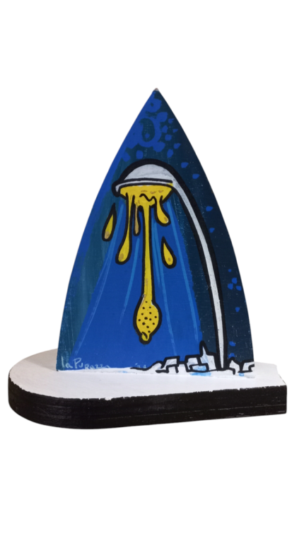 scultura dipinta a mano, la Pupazza